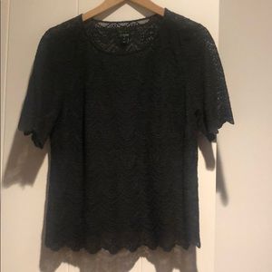 Jcrew lace short sleeve shirt